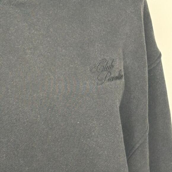 Club Paradise "A Midnight Romance" Faded Black Cotton Hoodie Mens Large - Picture 4 of 11